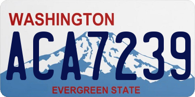 WA license plate ACA7239