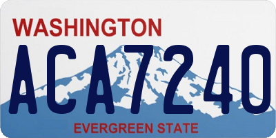 WA license plate ACA7240