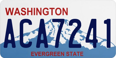 WA license plate ACA7241