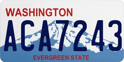 WA license plate ACA7243