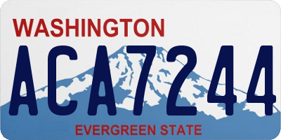 WA license plate ACA7244