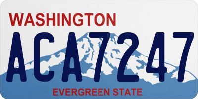 WA license plate ACA7247