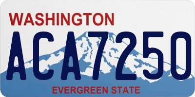 WA license plate ACA7250