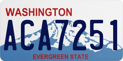 WA license plate ACA7251