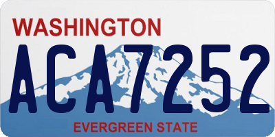 WA license plate ACA7252