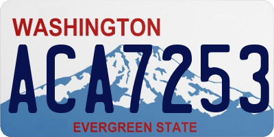 WA license plate ACA7253