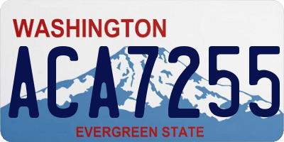 WA license plate ACA7255