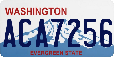 WA license plate ACA7256