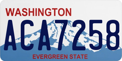 WA license plate ACA7258