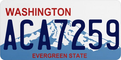 WA license plate ACA7259