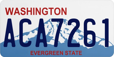 WA license plate ACA7261