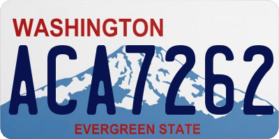 WA license plate ACA7262
