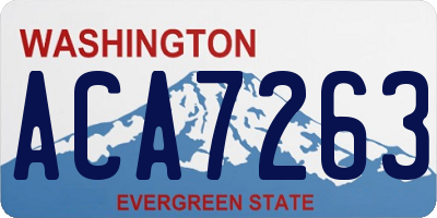 WA license plate ACA7263