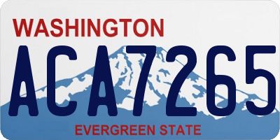 WA license plate ACA7265