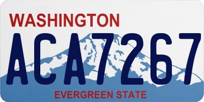 WA license plate ACA7267