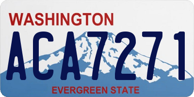 WA license plate ACA7271