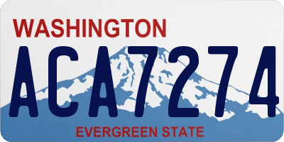 WA license plate ACA7274