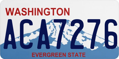 WA license plate ACA7276