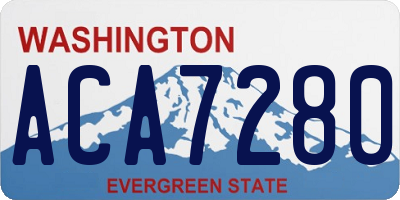 WA license plate ACA7280