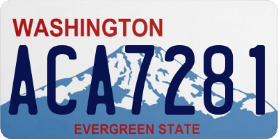 WA license plate ACA7281