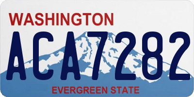 WA license plate ACA7282