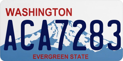 WA license plate ACA7283