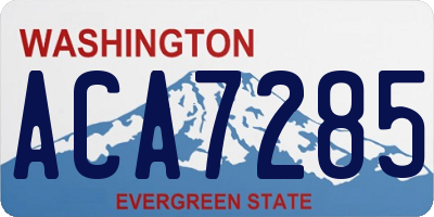 WA license plate ACA7285