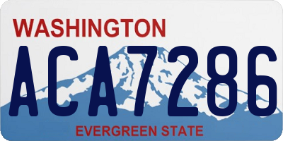 WA license plate ACA7286