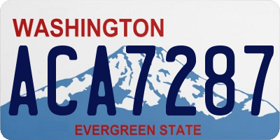 WA license plate ACA7287