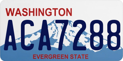 WA license plate ACA7288