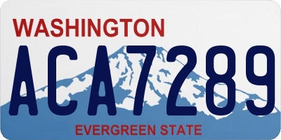 WA license plate ACA7289