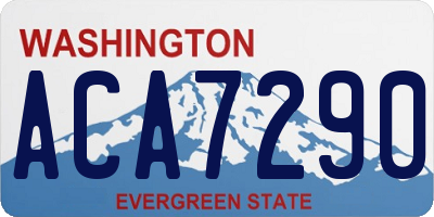 WA license plate ACA7290