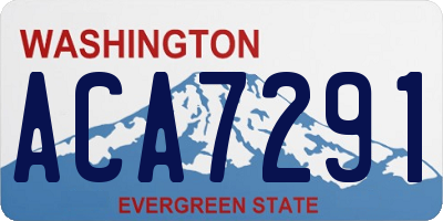 WA license plate ACA7291