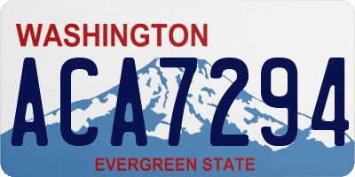 WA license plate ACA7294