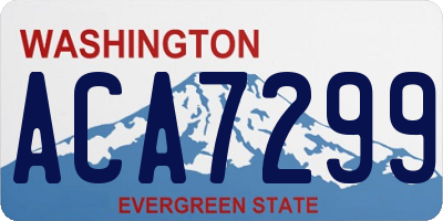 WA license plate ACA7299