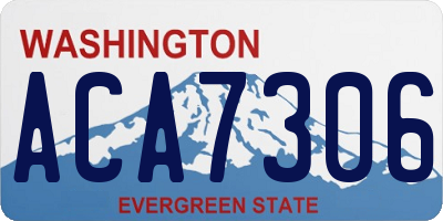 WA license plate ACA7306