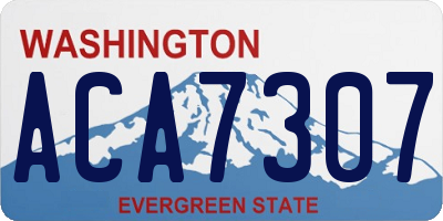 WA license plate ACA7307