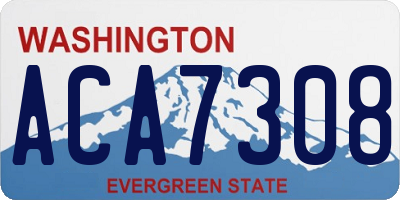 WA license plate ACA7308