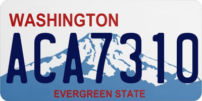 WA license plate ACA7310