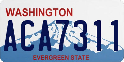WA license plate ACA7311