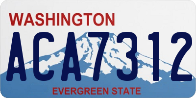 WA license plate ACA7312