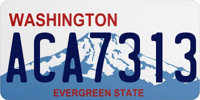 WA license plate ACA7313