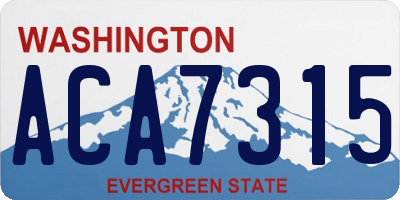 WA license plate ACA7315