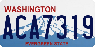 WA license plate ACA7319