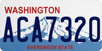 WA license plate ACA7320
