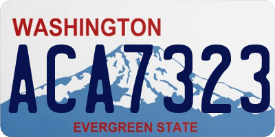 WA license plate ACA7323