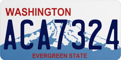 WA license plate ACA7324