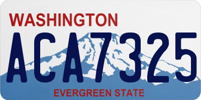 WA license plate ACA7325