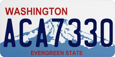 WA license plate ACA7330