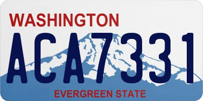 WA license plate ACA7331